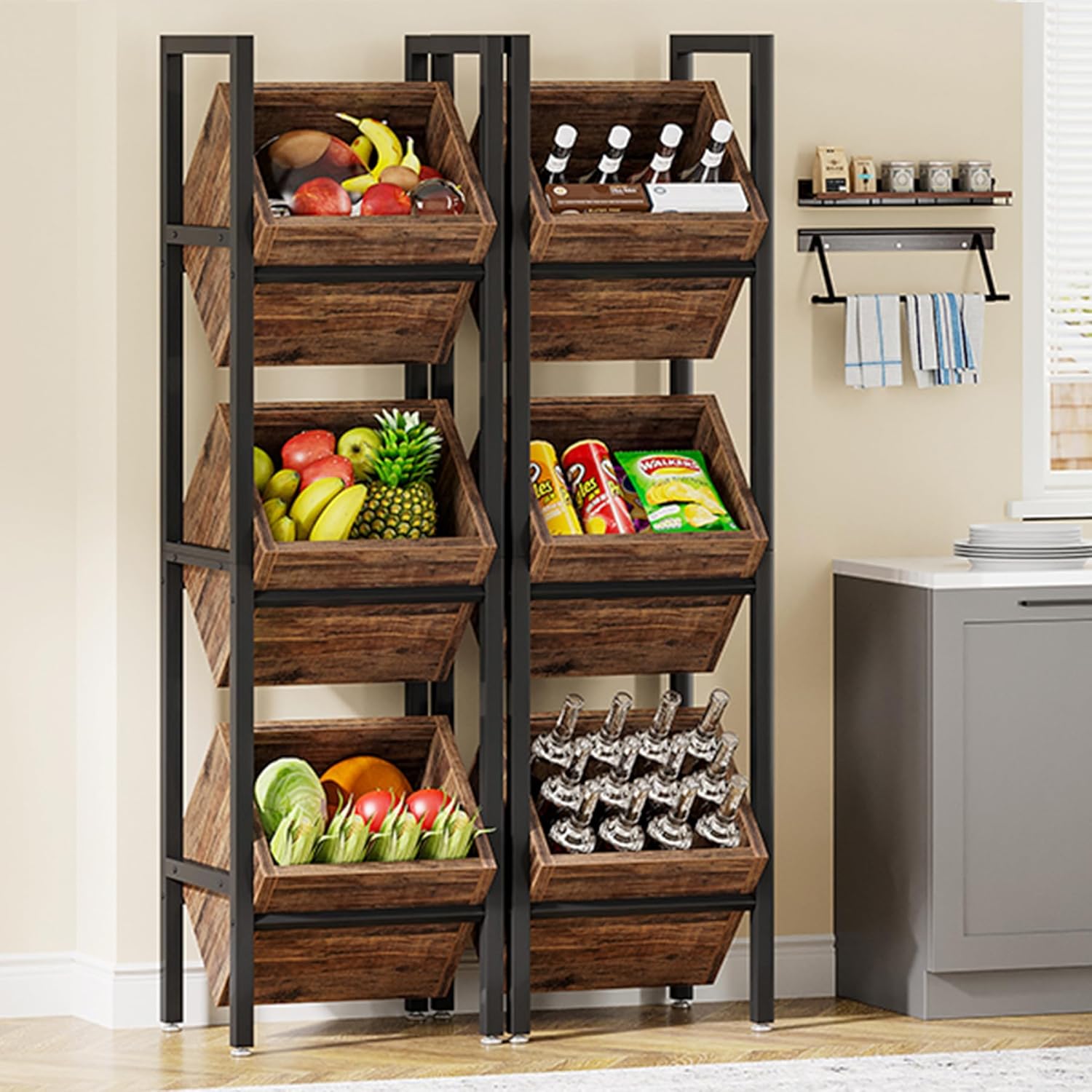 Tribesigns 3 Tier Freestanding Wine Rack