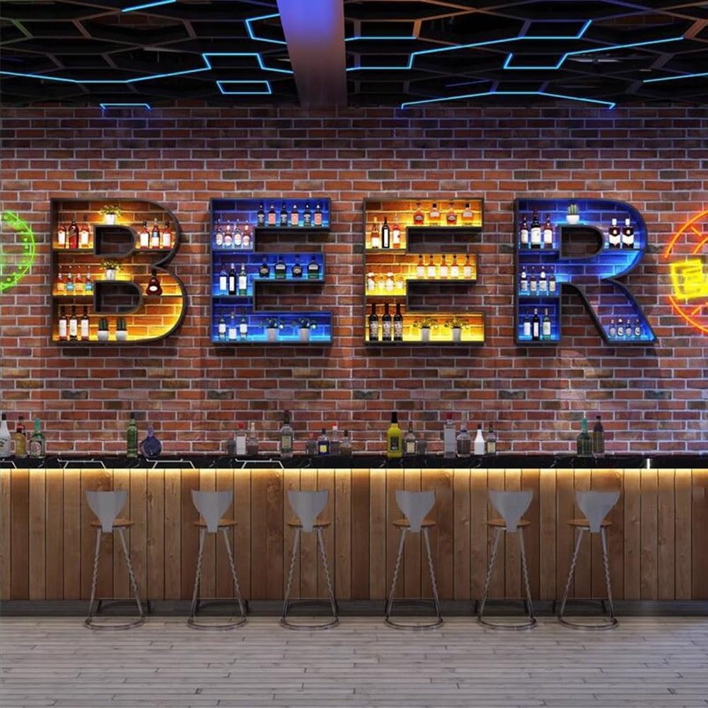 LED Wall Mounted Wine Rack with Light 1