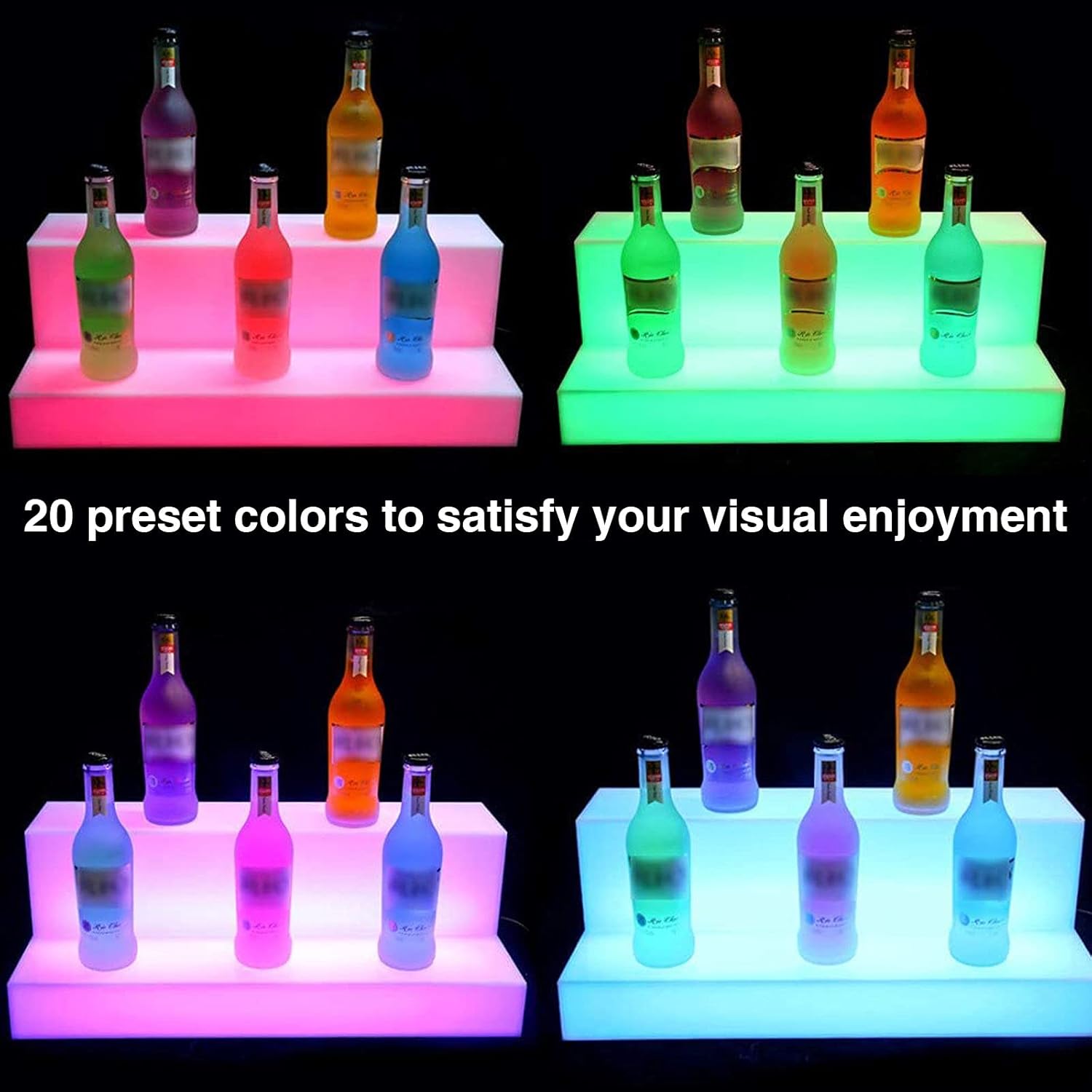 TOYOCC 2 Tier LED Liquor Shelf with Remote Control 1