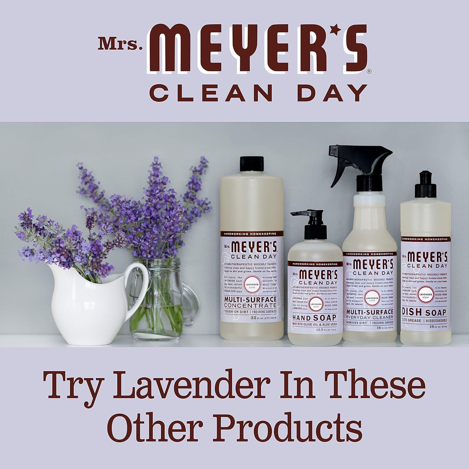 Mrs Meyers Lavender Laundry Detergent 64 OZ Pack of 6