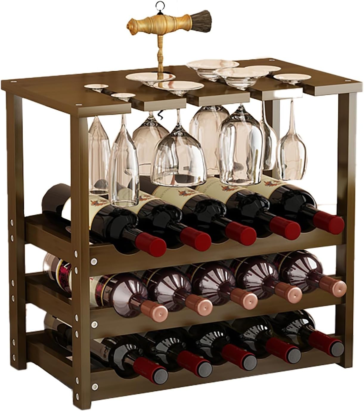 Comepa 4 Tier Freestanding Wine Rack 20 Bottle Capacity