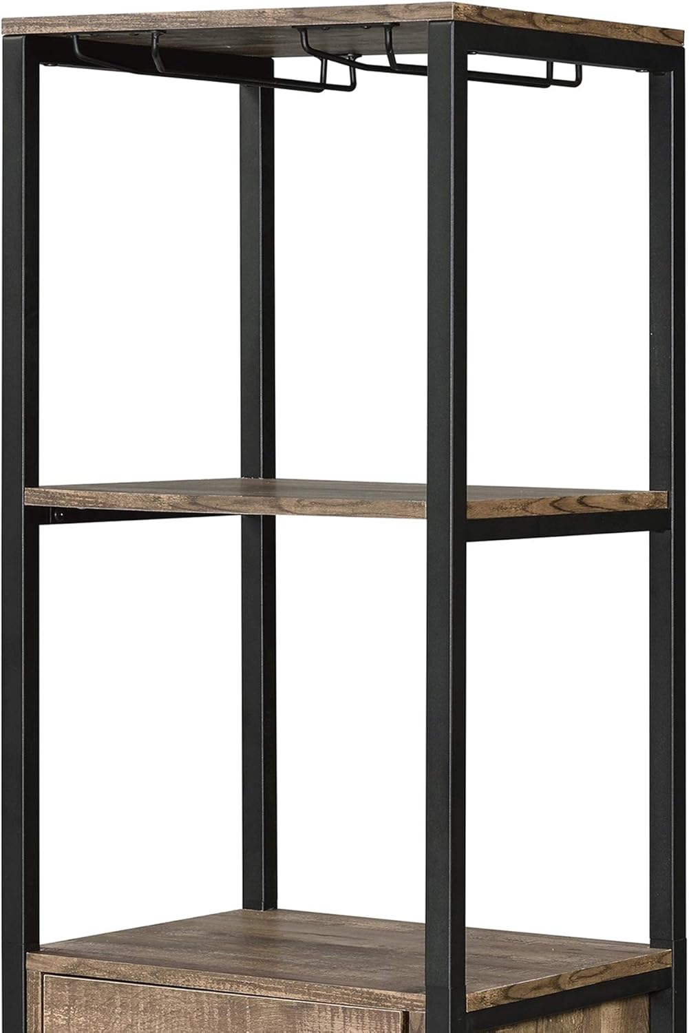Benzara BM211138 Wine Rack 3 Compartments Brown Black