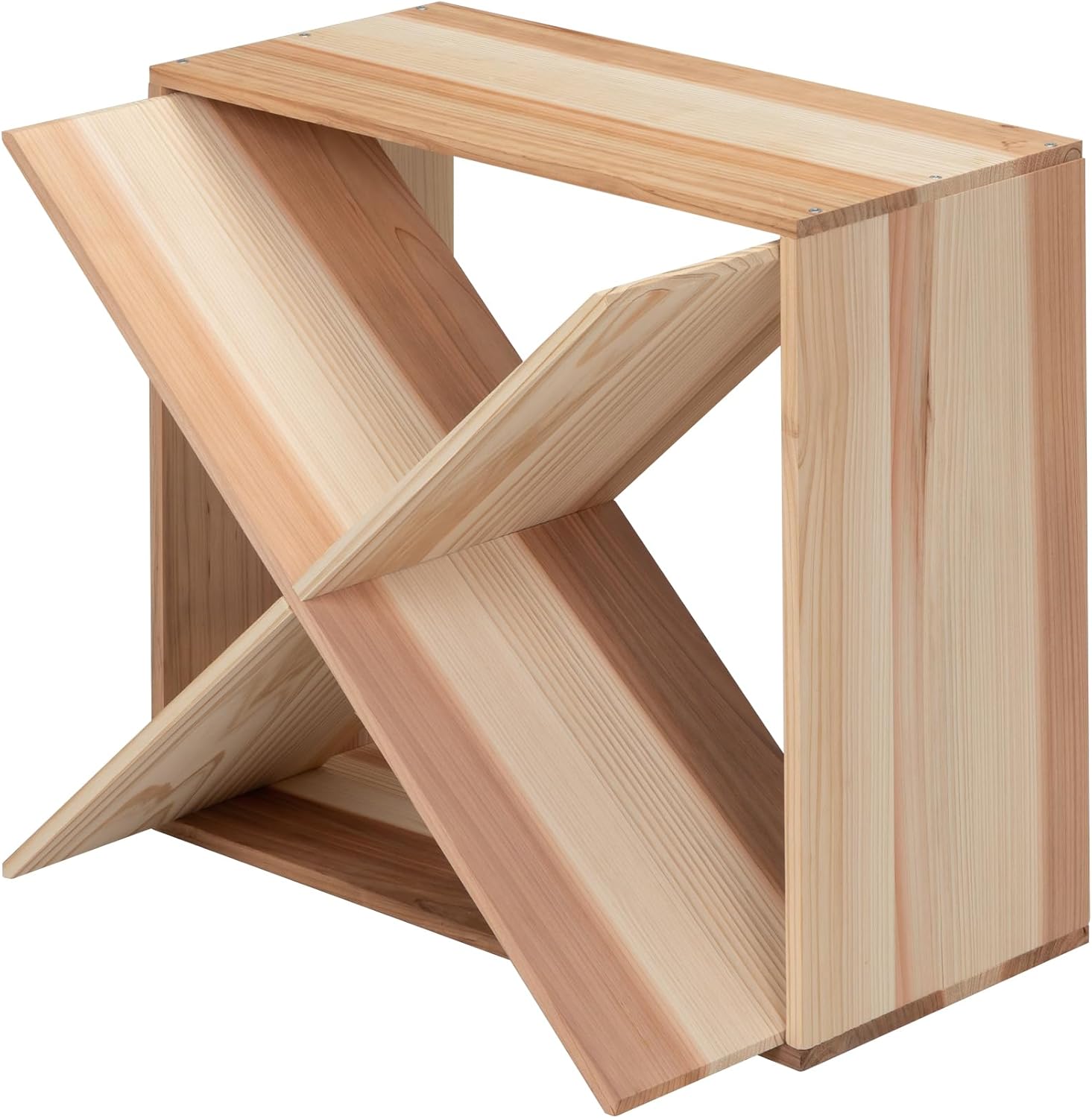 Set of 4 24 Bottle Wine Rack Solid Wood Cube Storage