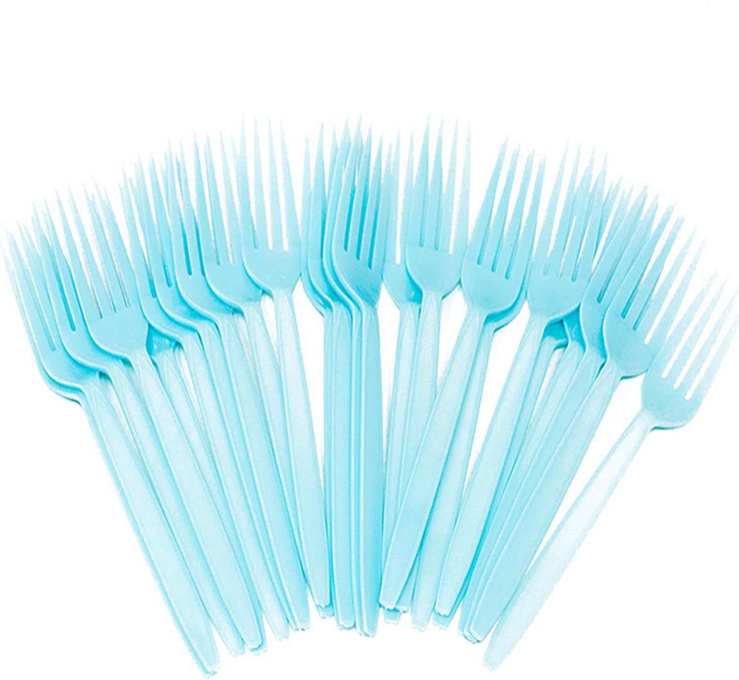 Light Blue Plastic Forks 24 Pack - Themed Party Essentials 1