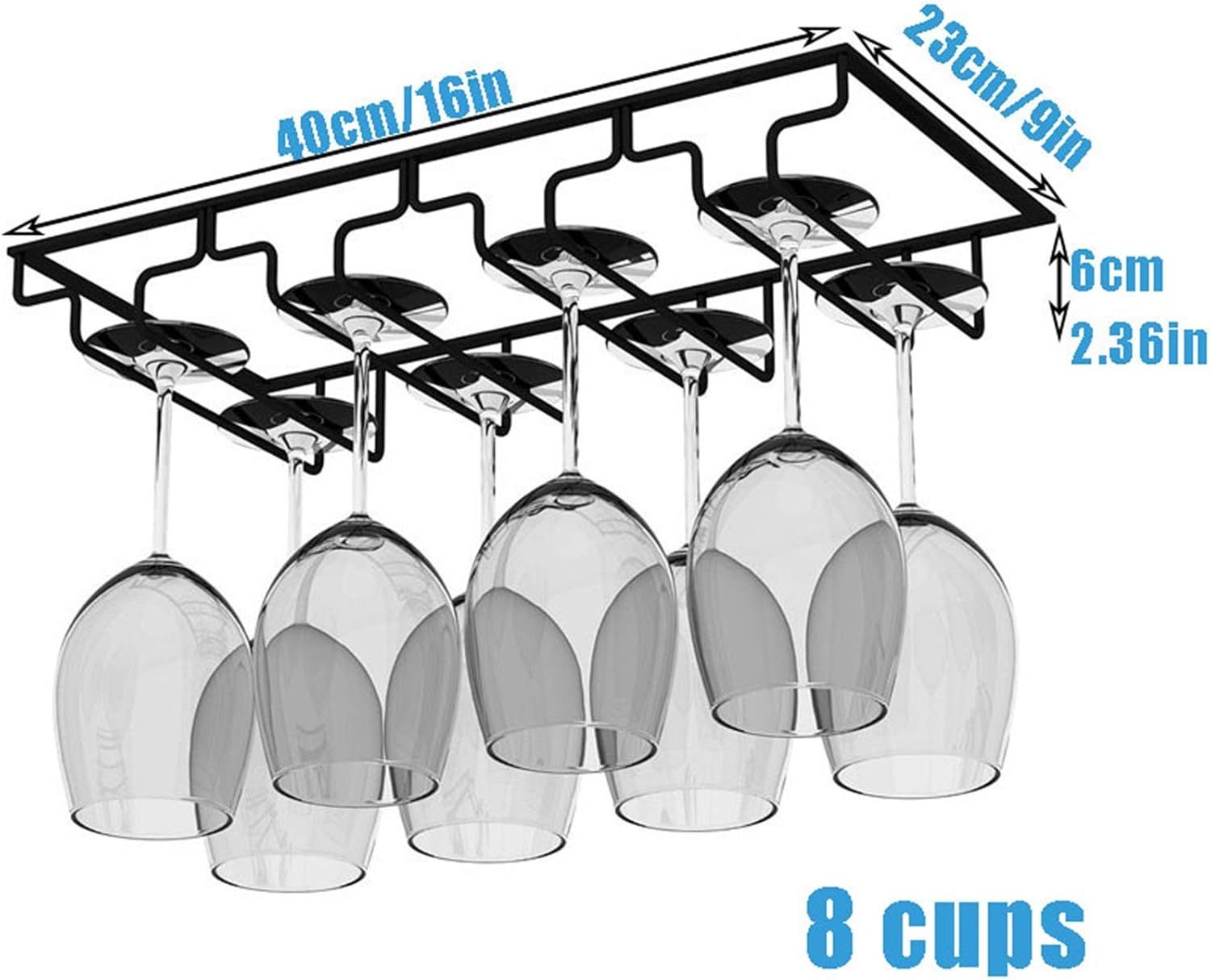 CGF- Wall-Mounted Wine Rack with Glass Holder 1