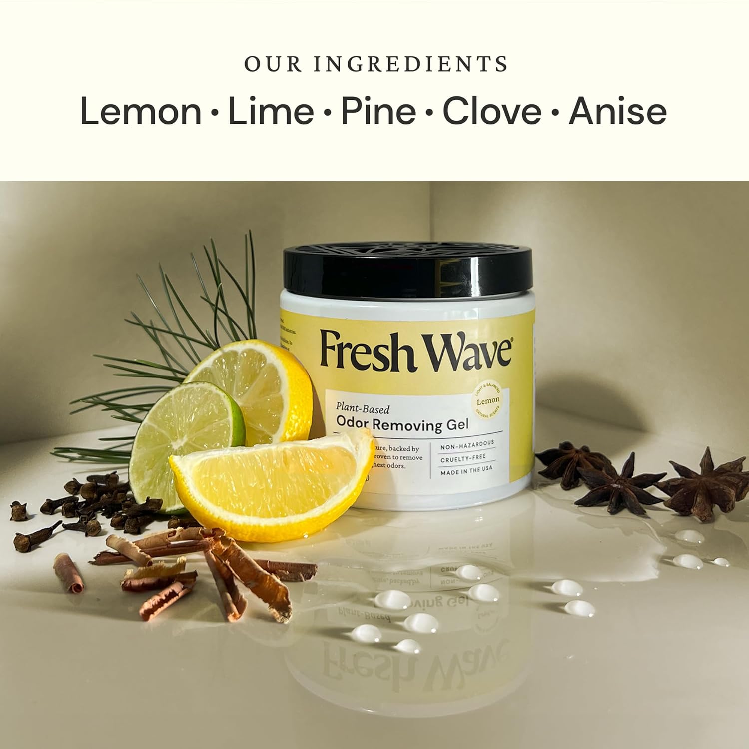 Fresh Wave Lemon Odor Removing Gel 15 oz Pack of 2