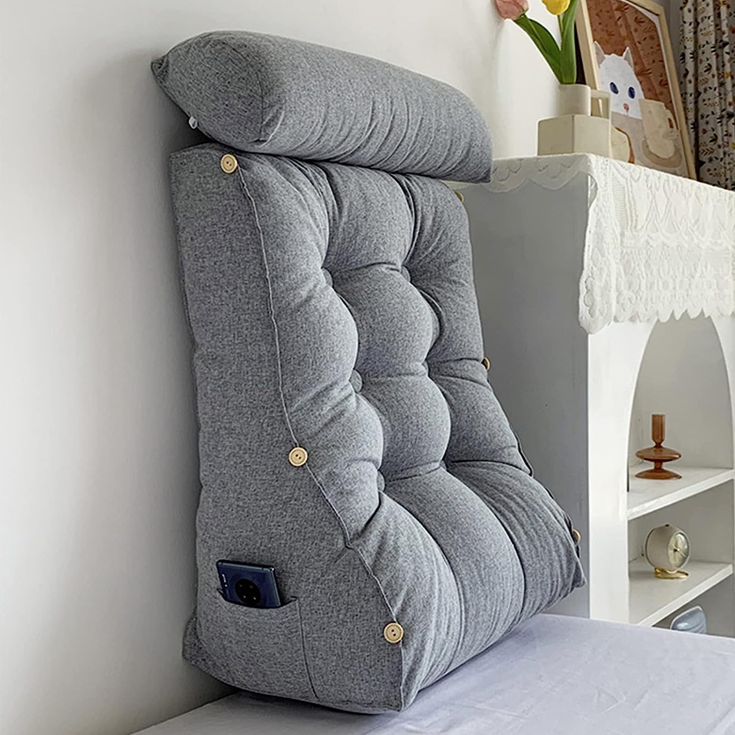 COZMAX Reading Pillow with Neck and Lumbar Support