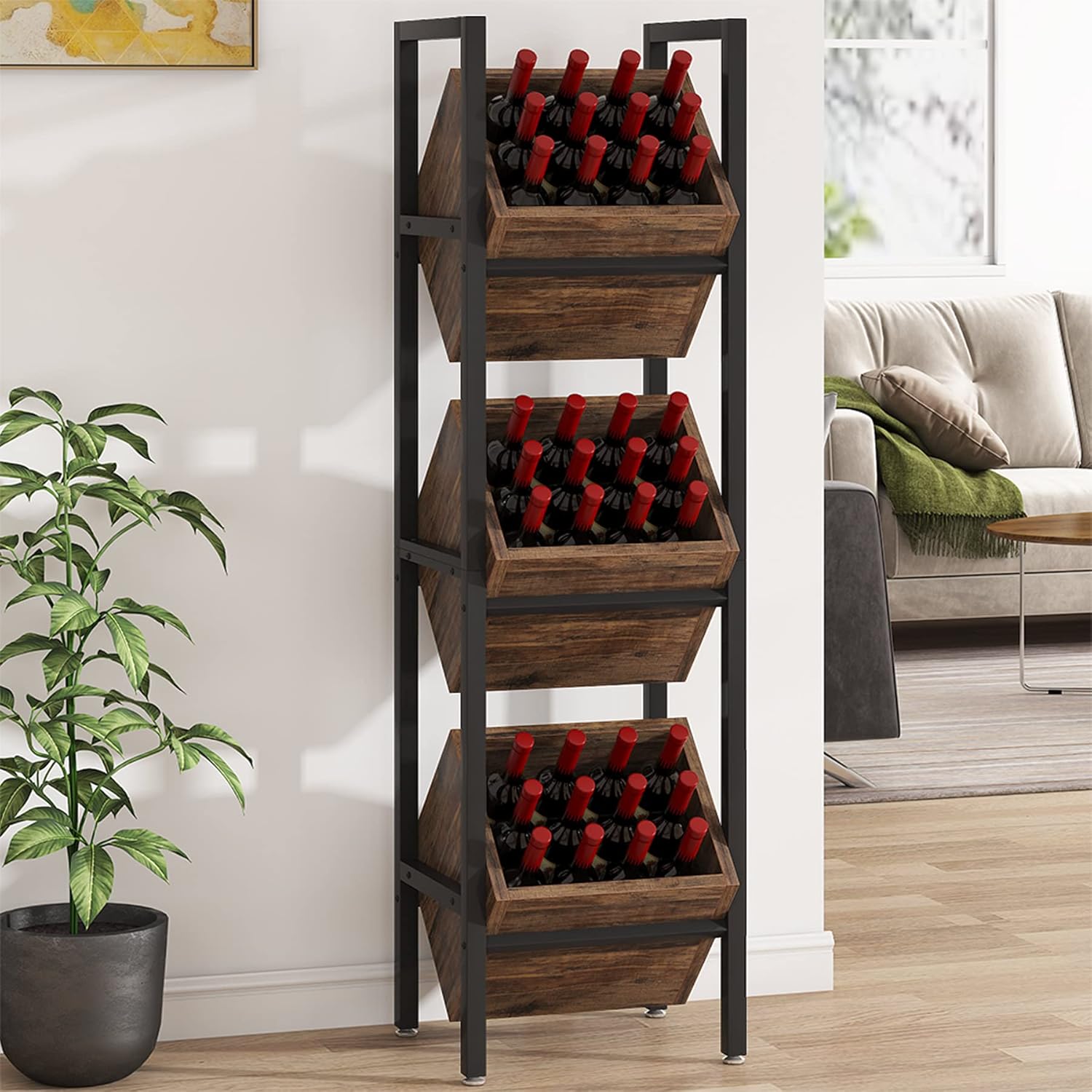 Tribesigns 3 Tier Freestanding Wine Rack