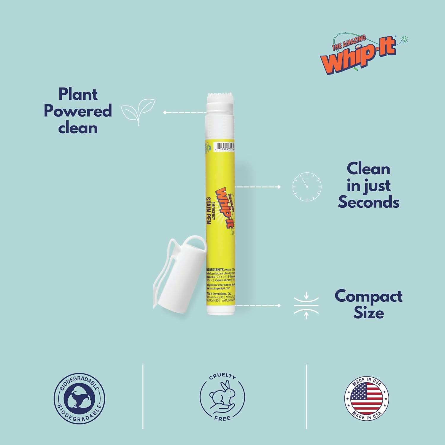 Whip-It Emergency Stain Removing Pens 3 Pack