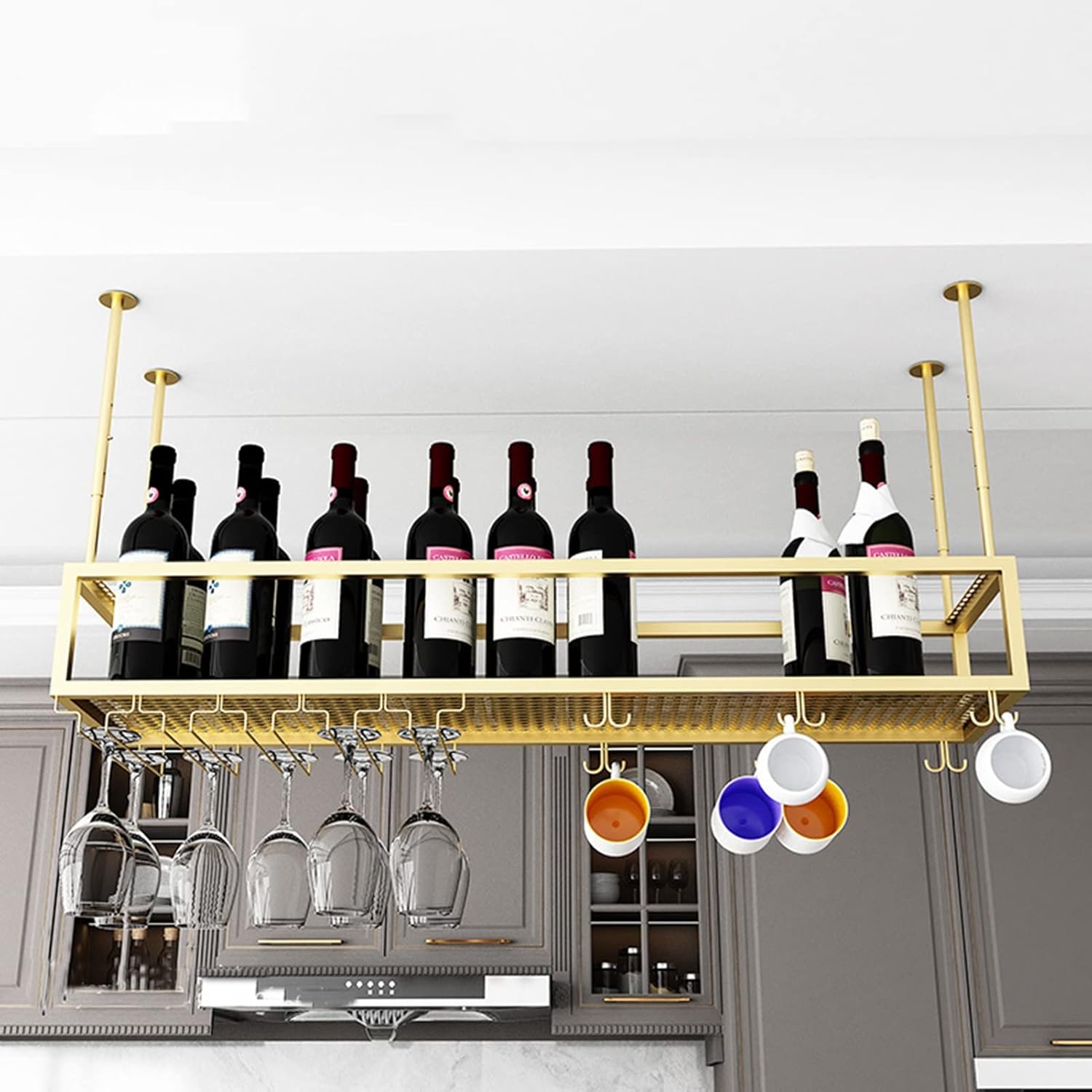 Suuim Wall-Mounted Wine Rack with Adjustable Height