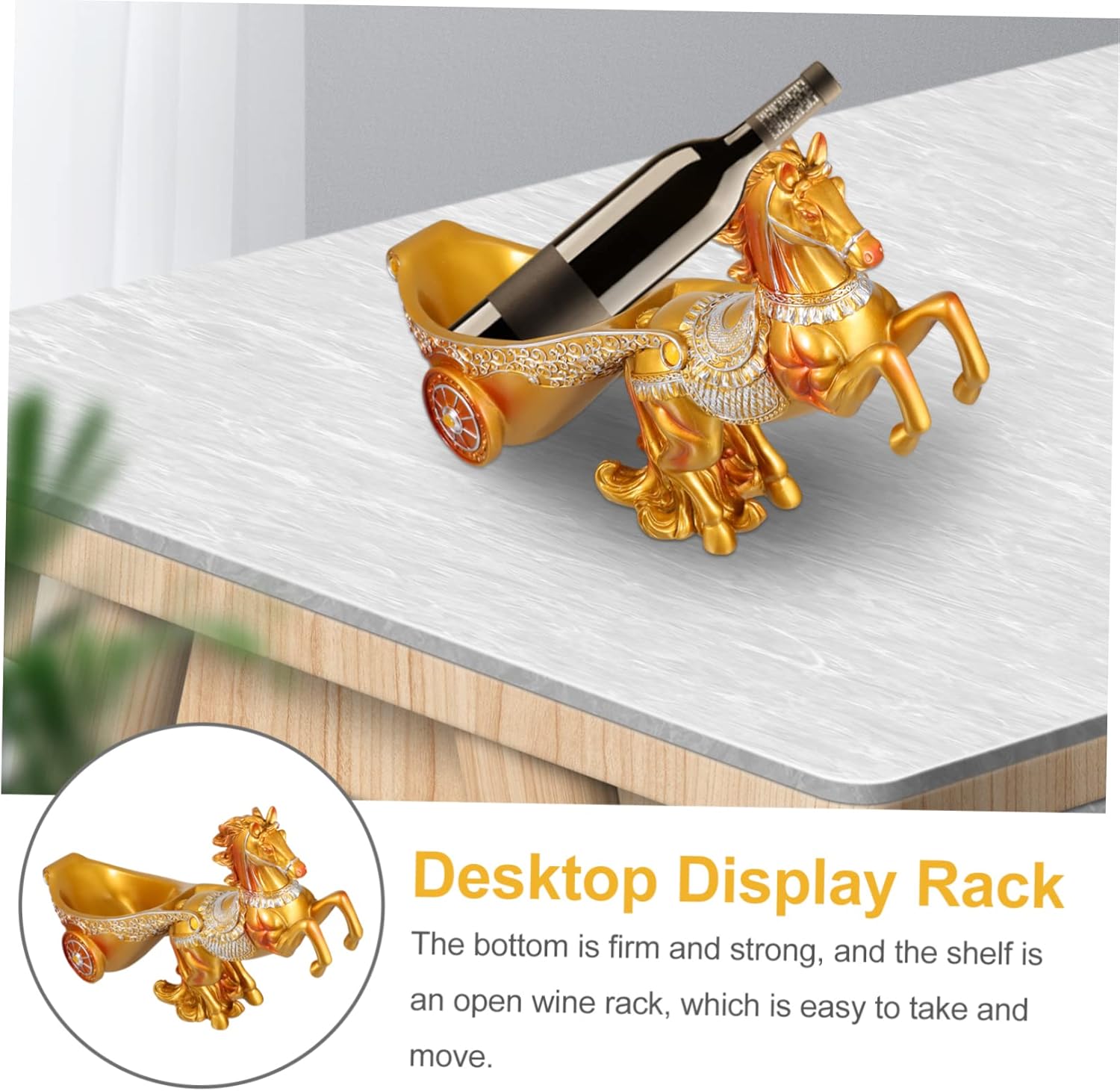 PRETYZOOM Red Industrial Wine Rack for Desktop and Bar