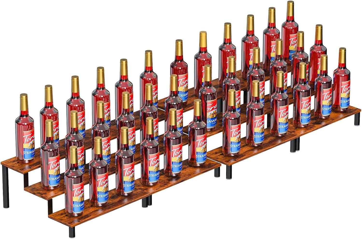 4 Pack Stackable Bottle Storage Rack for Water Bottles and Wine