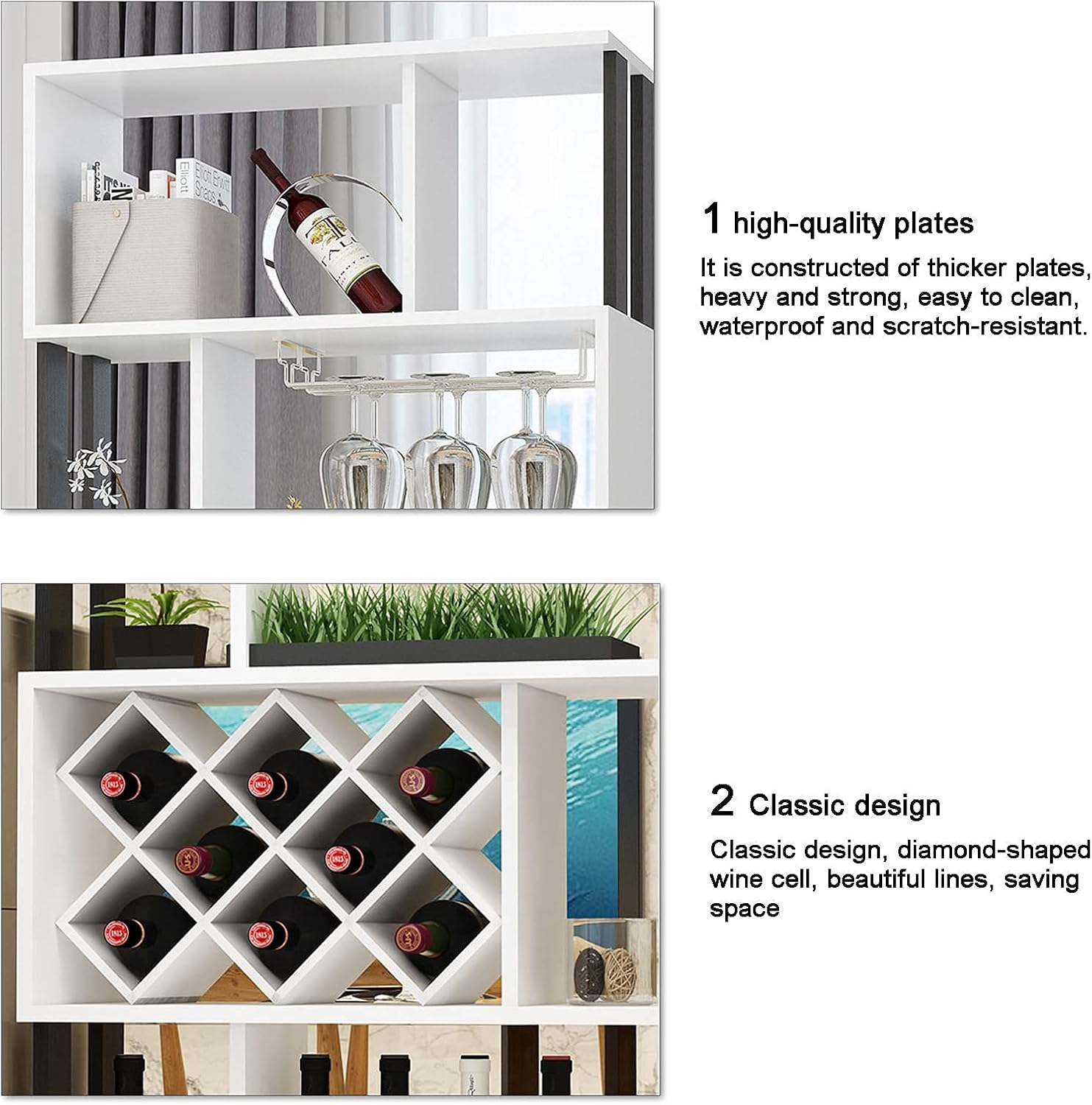 Freestanding 5-Tier Wood Wine Rack for Home Decor