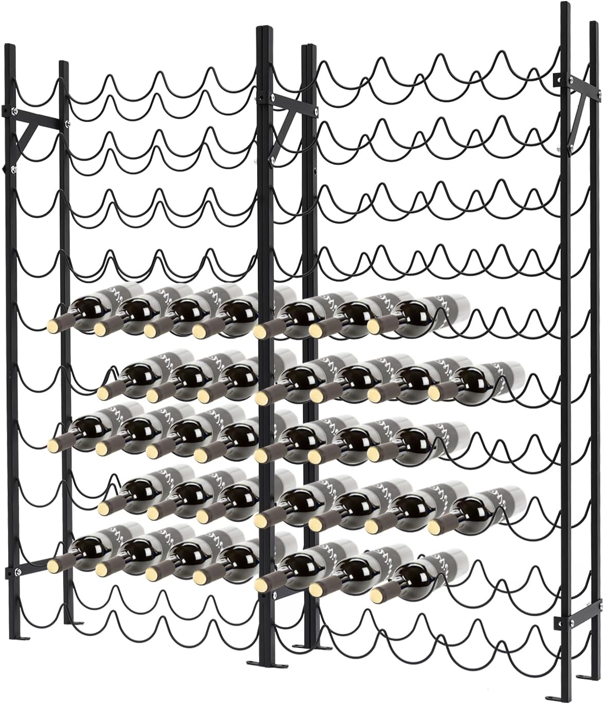 10-Tier 100 Bottles Freestanding Wine Rack