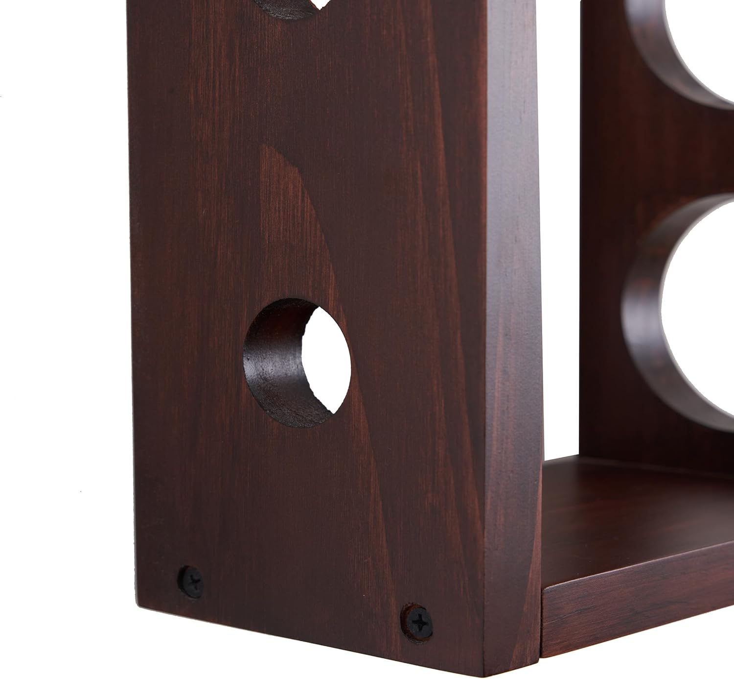 4 Bottle Wall Wine Rack with 5 Glass Holders