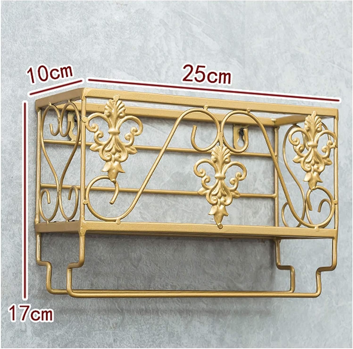 ALDEPO Wall Mounted Rustic Wine Rack with 2 Glass Holders