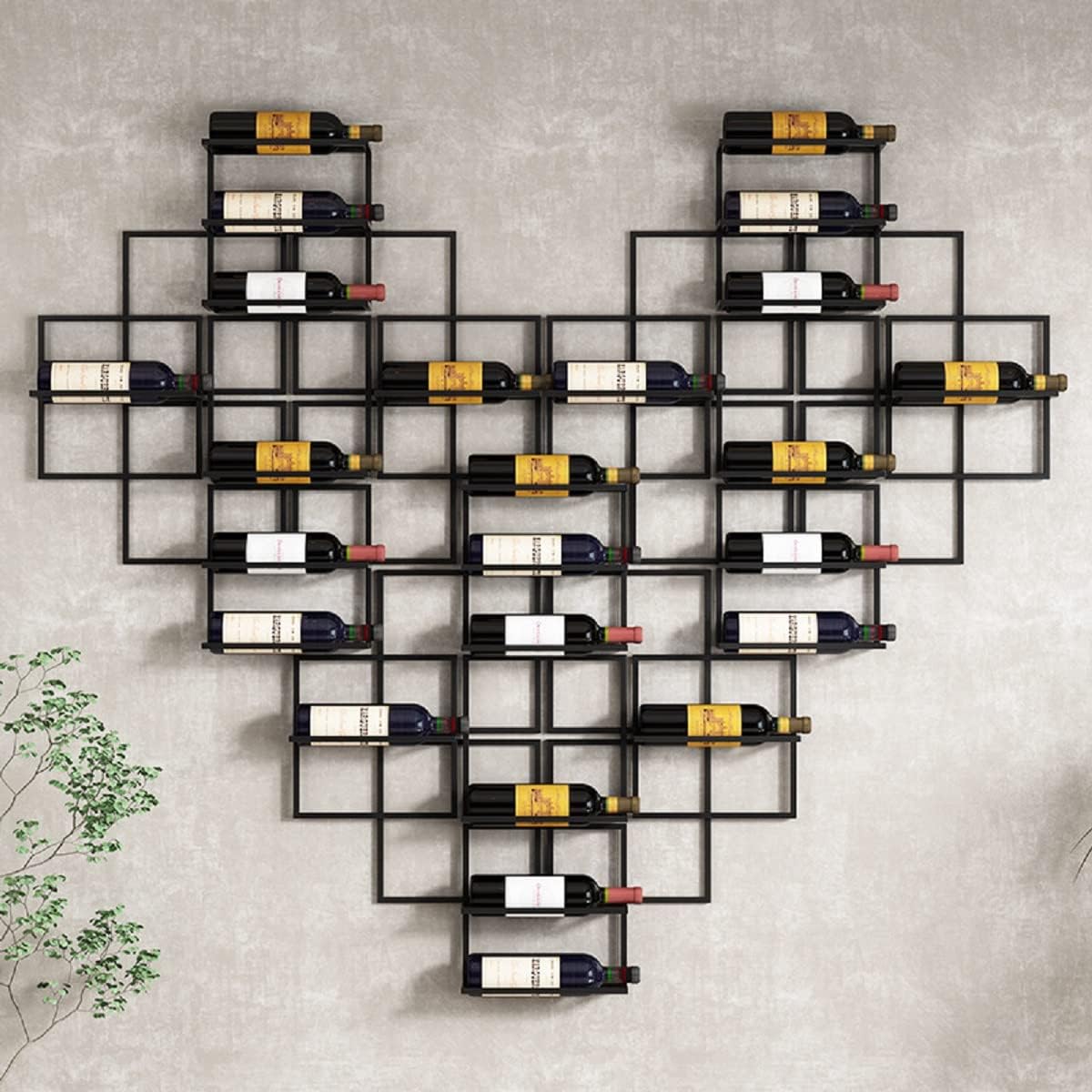 Gdrasuya10 8-Bottle Black Wall Wine Rack