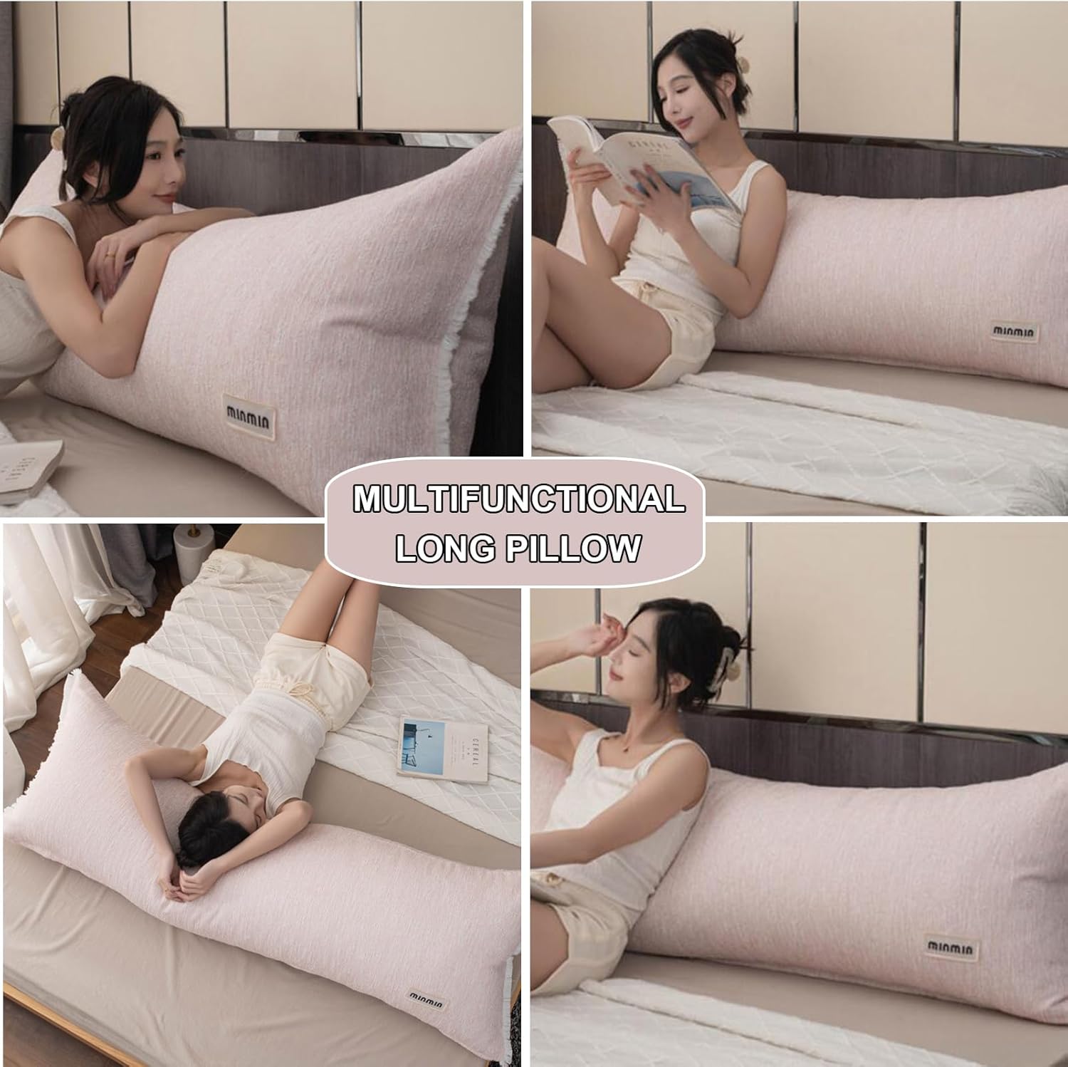 ZZYK Long Headboard Pillow Bed Support Cushion for Reading and Rest