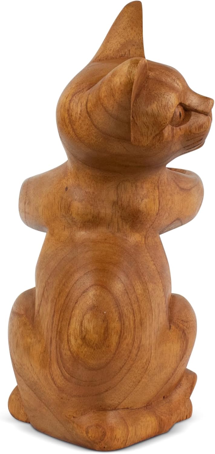 G6 Collection Wooden Siamese Cat Wine Rack