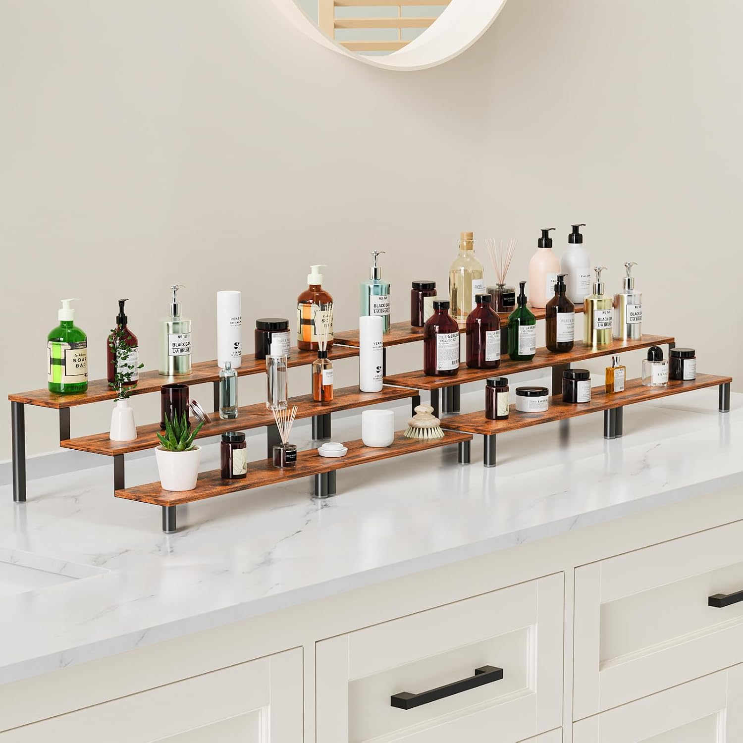 4 Pack Stackable Bottle Storage Rack for Water Bottles and Wine