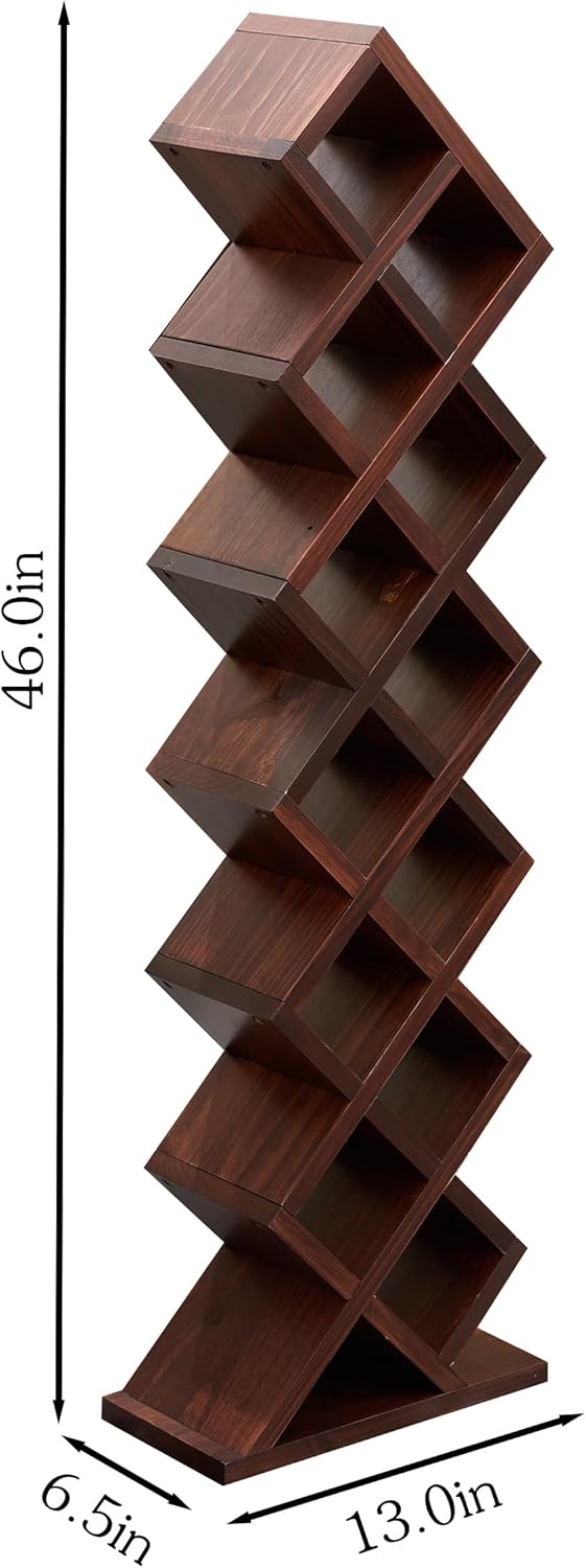 Rpuzonier Freestanding Wine Rack 12 Bottles Walnut Design