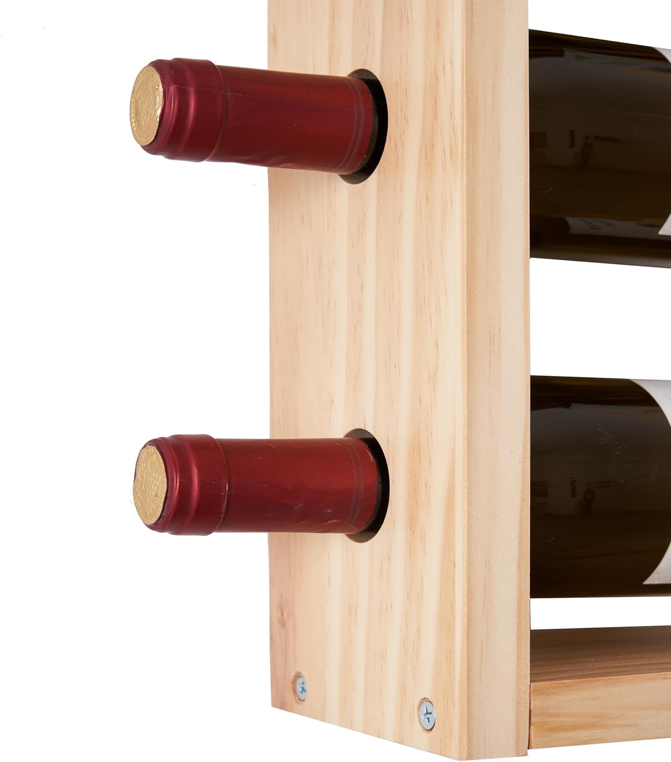 4-Bottle Wall Wine Rack - Solid Pine Wine Holder