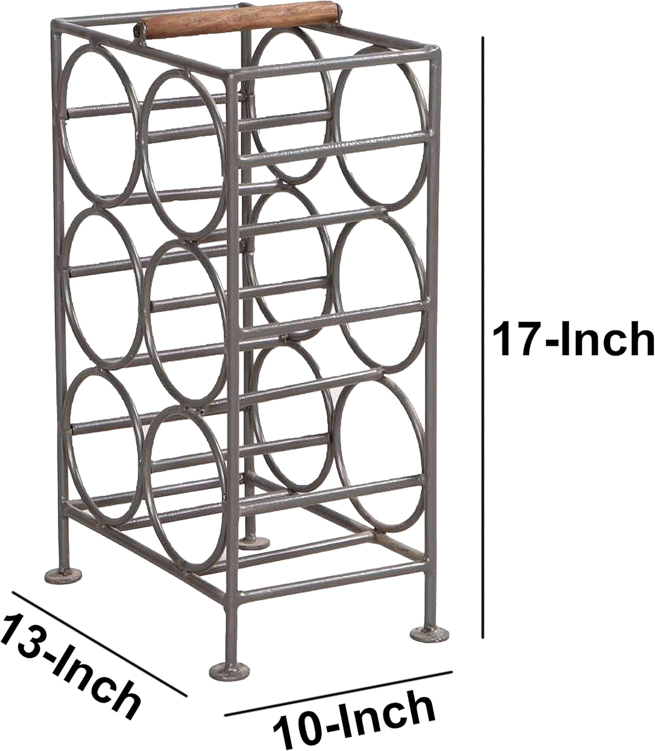 17 Inch Industrial Wine Rack with 6 Bottle Storage
