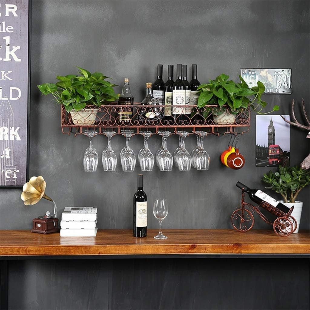 Suuim Vintage Metal Wall Wine Rack Organizer