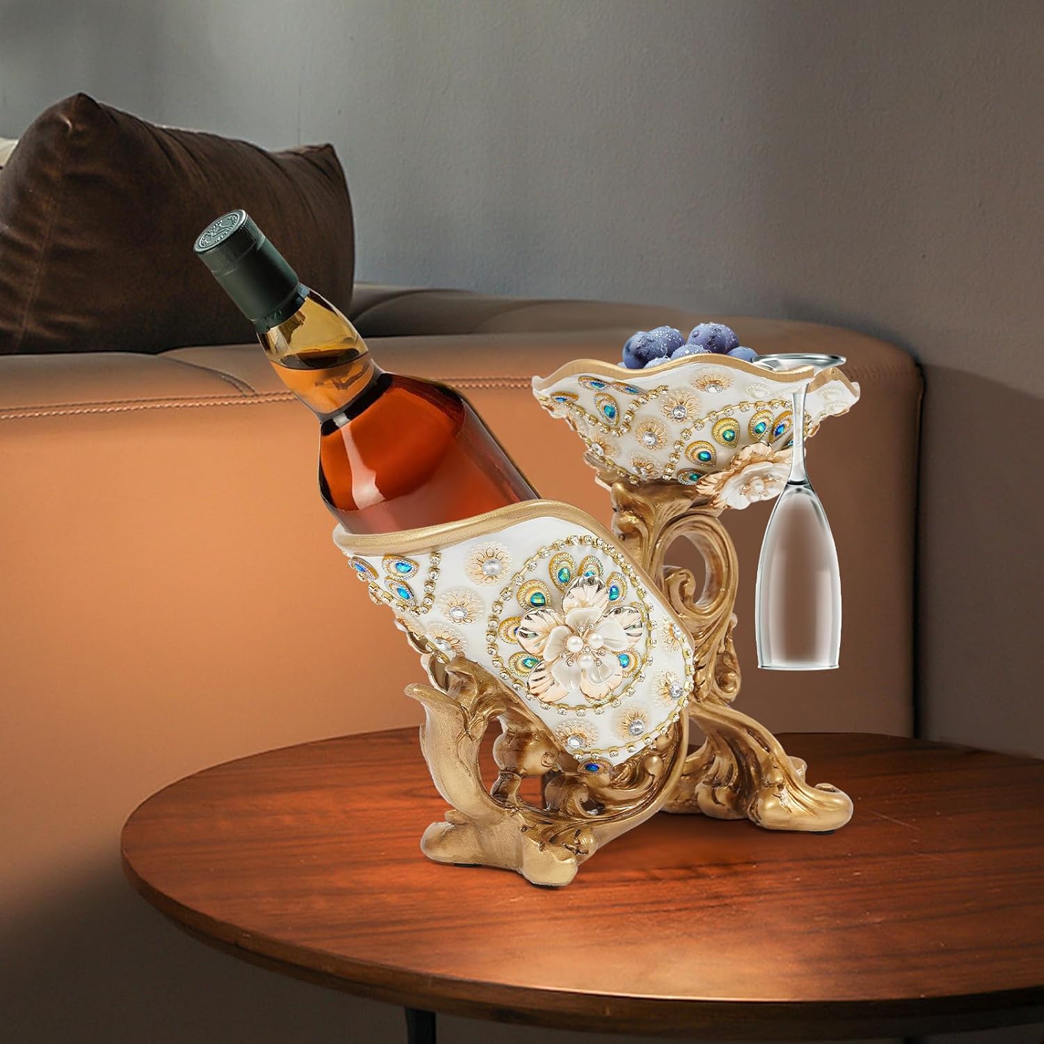 JAYGOVAN Tabletop Wine Rack Gold 866 High
