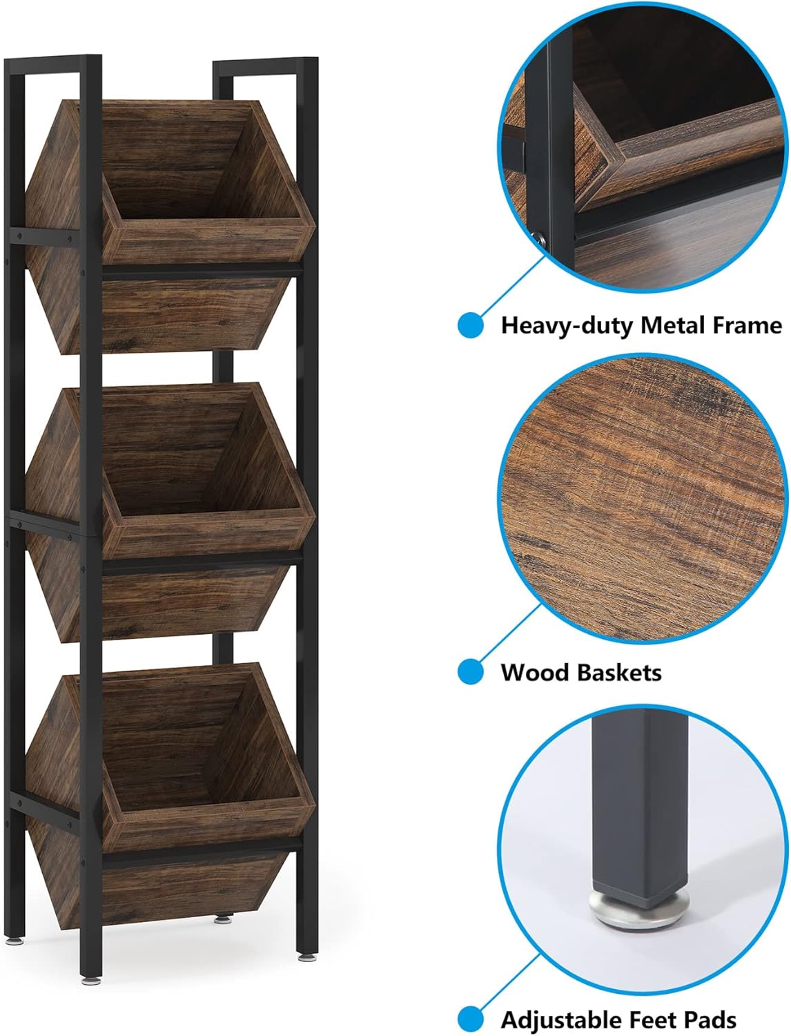 Tribesigns 3 Tier Freestanding Wine Rack