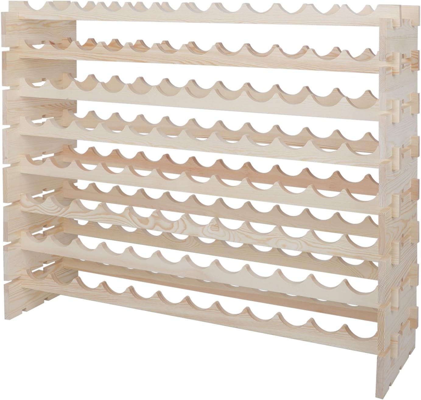 LEMY 8-Tier Freestanding Wine Rack 96 Bottles