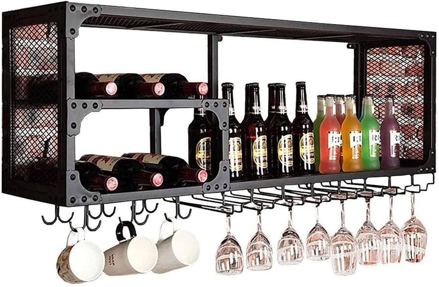 ALDEPO 80CMx30CM Wall-Mounted Wine Rack 1