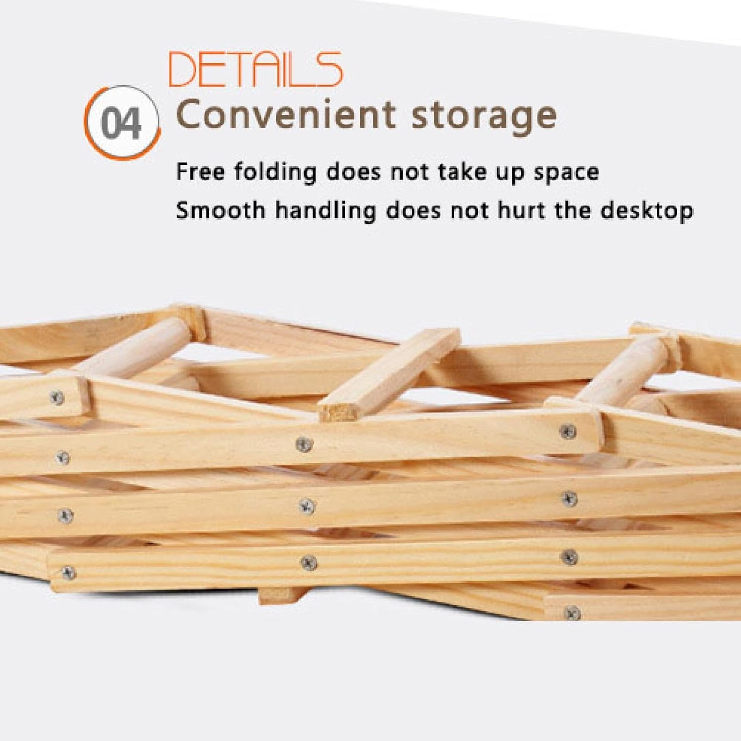 OWKAY Folding Wooden Wine Rack for 10 Bottles