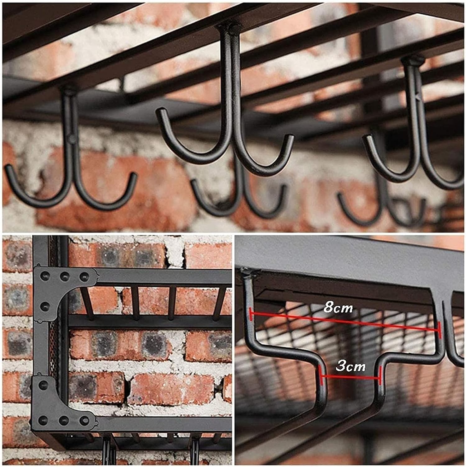 ALDEPO 80CMx30CM Wall-Mounted Wine Rack 1