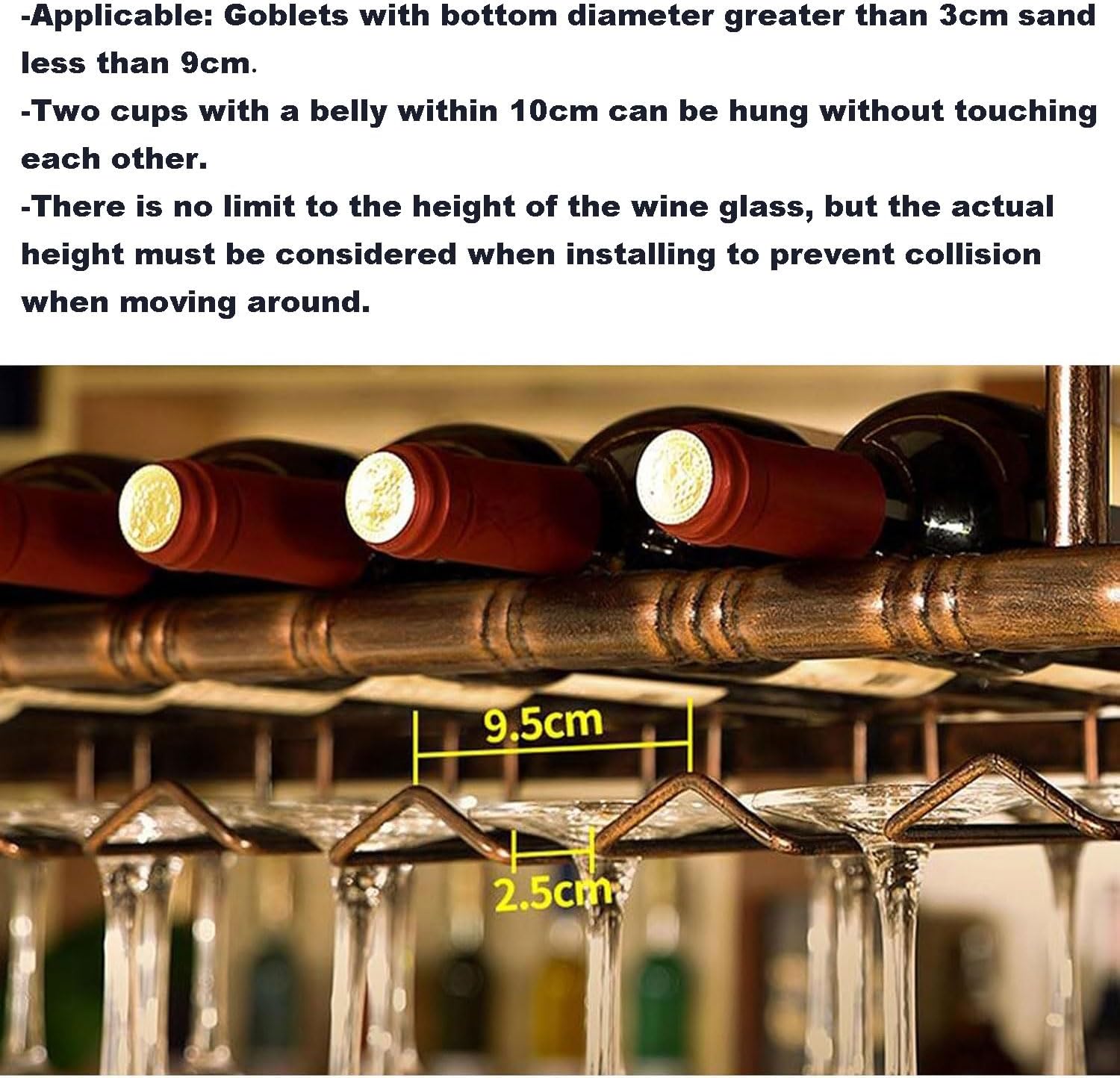 200x30cm Freestanding Wine Rack with Adjustable Height