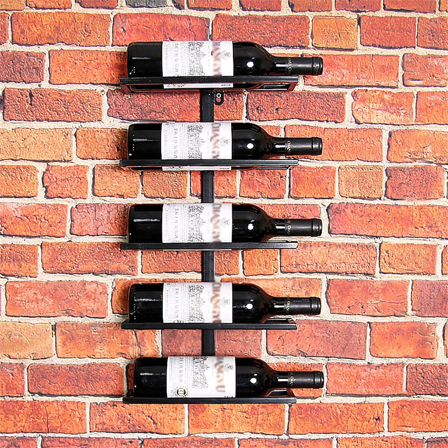 CGF- Wall Mounted Wine Rack 6 Bottle Black