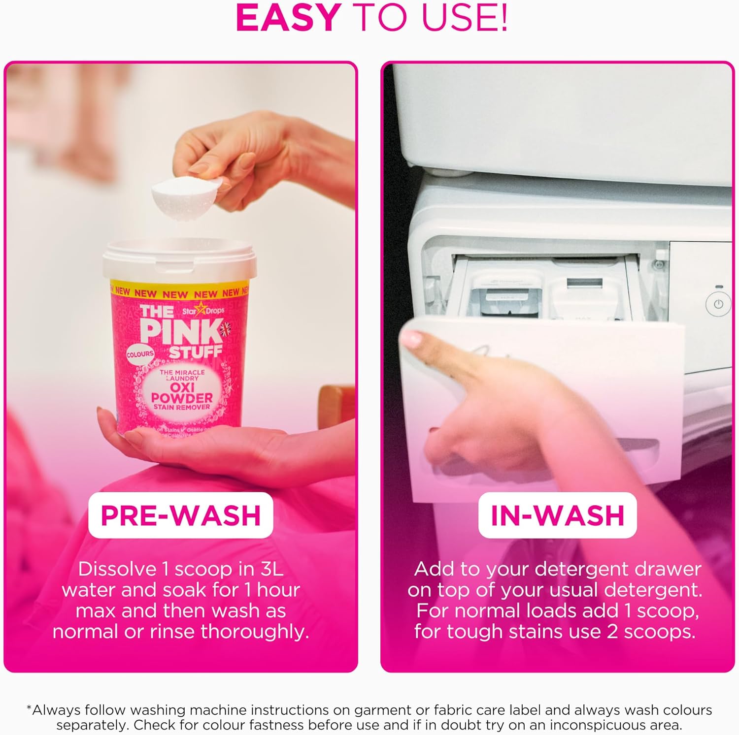 Stardrops The Pink Stuff Oxi Powder Stain Remover 2-Pack