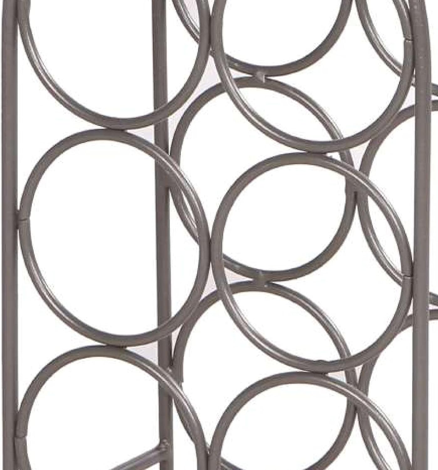 20 Inch Industrial Wine Rack Holder 6 Bottle Storage Gunmetal Gray