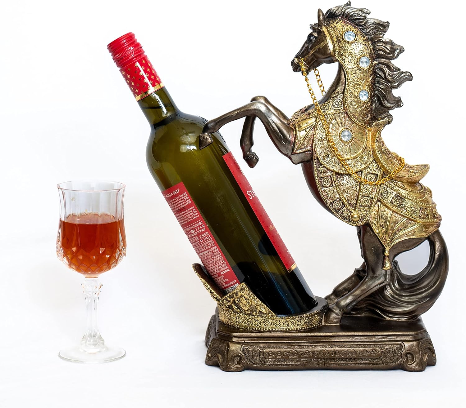 Dalax Horse Wine Bottle Holder Tabletop Decor