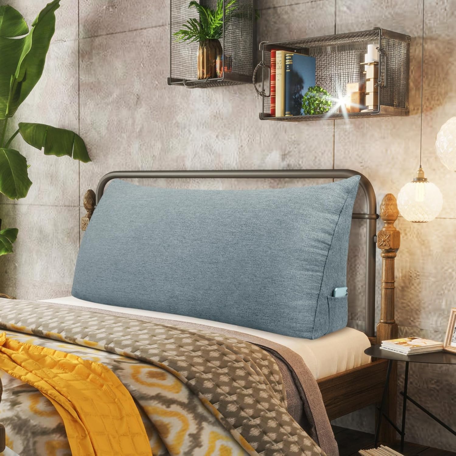 BNCKTRD Headboard Pillow Queen XXL for Back Support