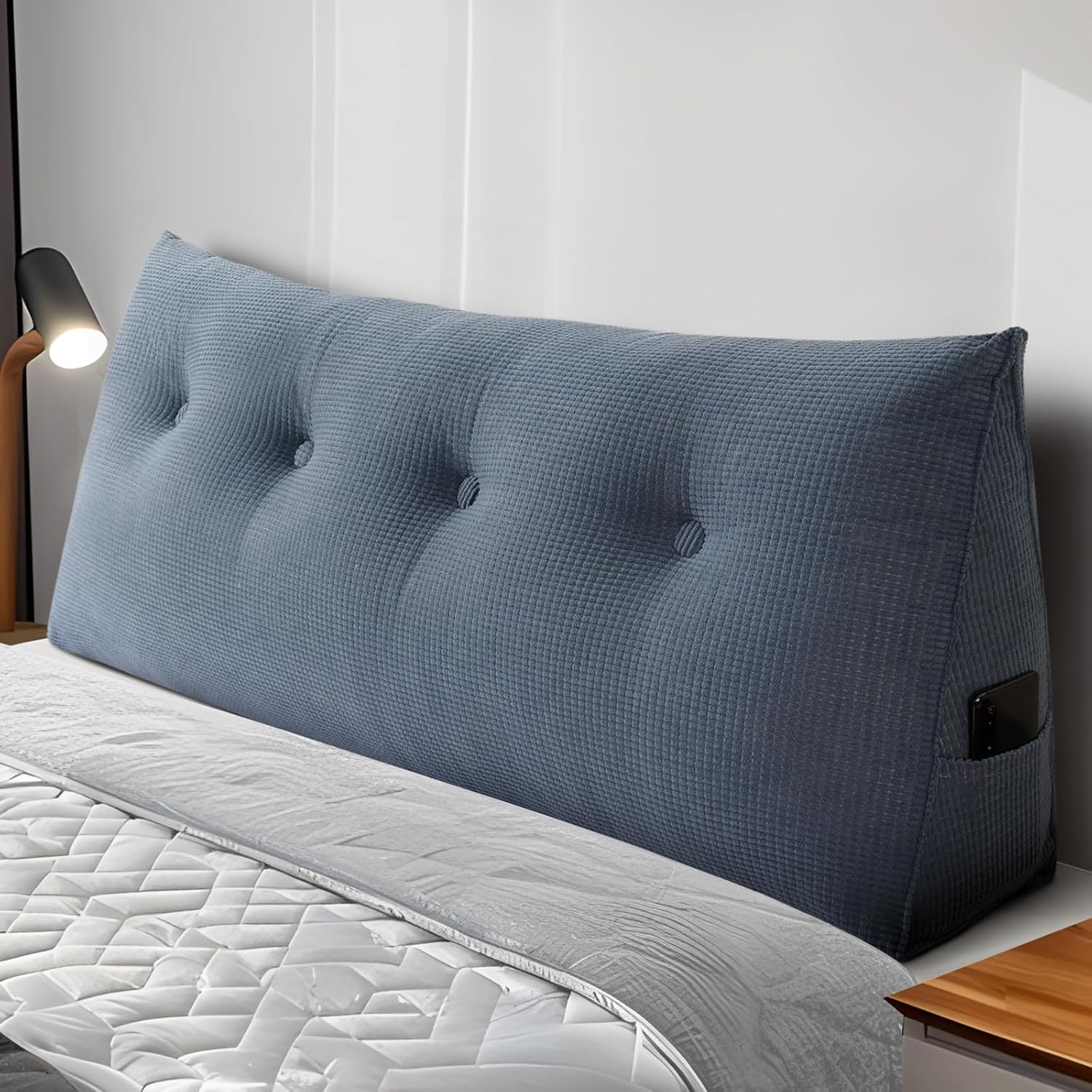 Huatean Home Headboard Pillow Full Blue 1