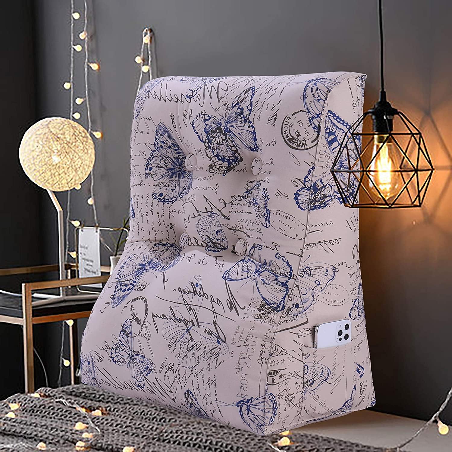 VERCART Reading Pillow with Curved Design