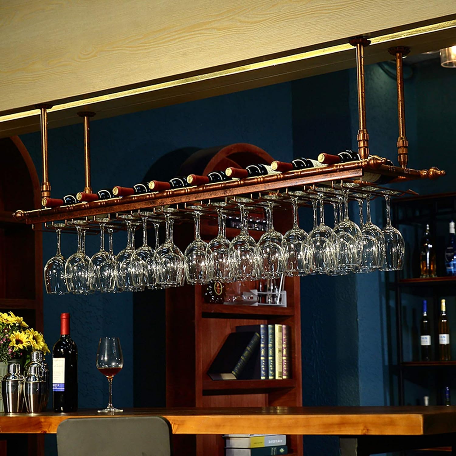 Wall-Mounted Wine Rack with Adjustable Height and Size 1