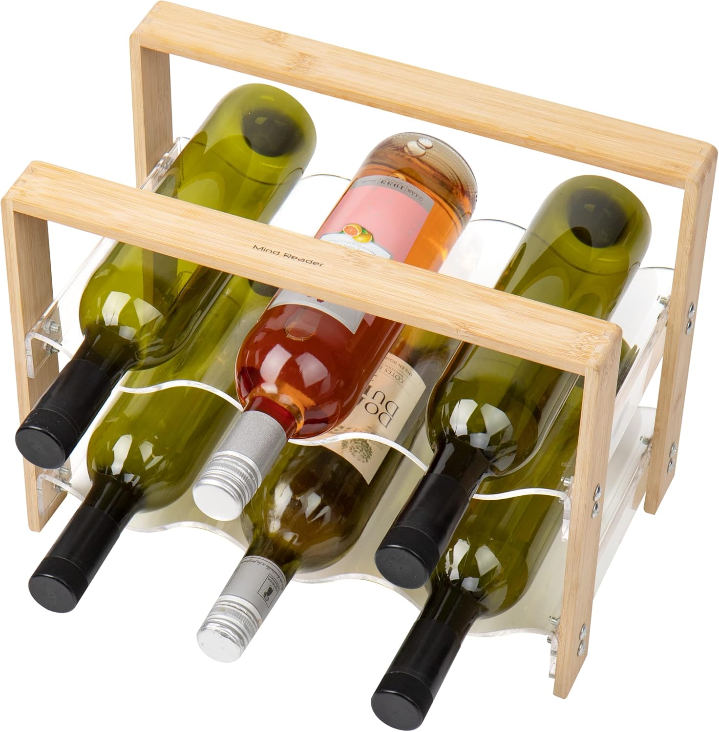 Mind Reader 6-Bottle Tabletop Wine Rack