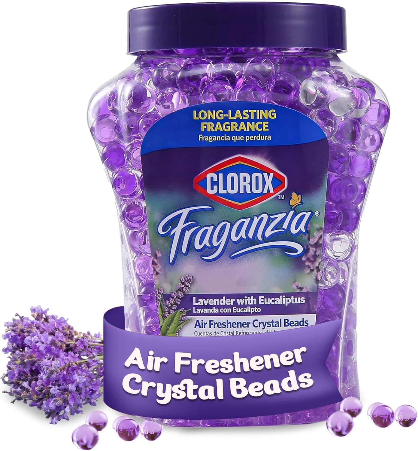 Clorox Fraganzia 12 Oz Lavender Eucalyptus Air Freshener Gel Beads