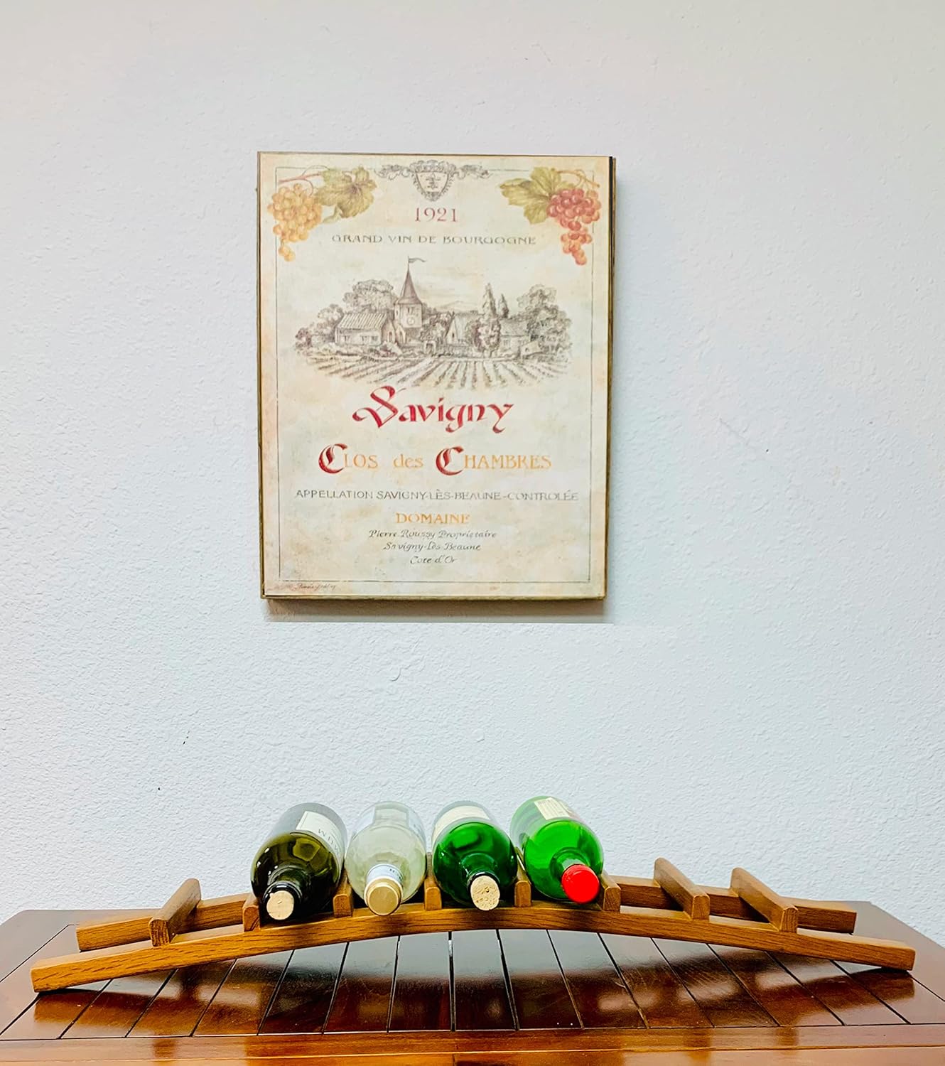 MGP Trellis Oak Wine Rack 32 Inch