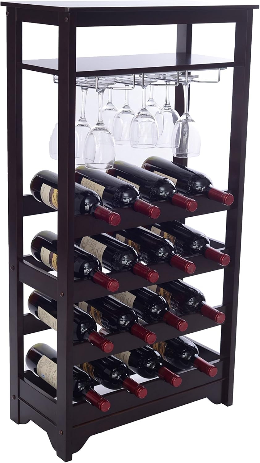 Merry Pet 16-Bottle Wine Rack in Espresso