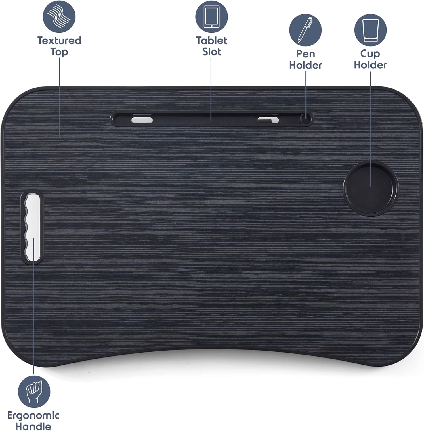 Nestl Reading Pillow with Lap Desk - Memory Foam Back Support