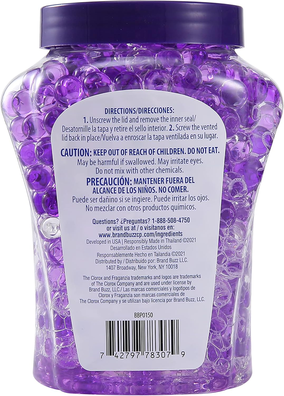 Clorox Fraganzia 12 Oz Lavender Eucalyptus Air Freshener Gel Beads