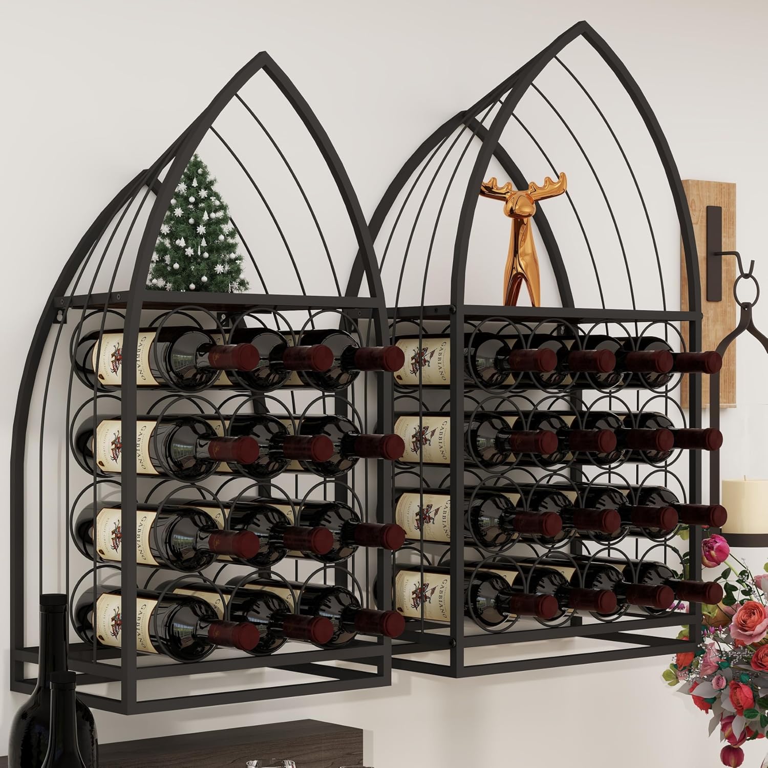 CIATRE Nautical Sailboat Wine Rack Set - 2-Piece